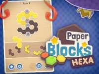 Бумажные блоки Гекса: перетащи фигуры и сложи головоломку