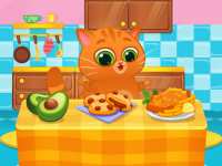 Виртуальный питомец: ухаживать, кормить, купать рыжего кота