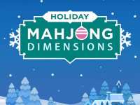 Праздничный Маджонг 3D: убери парные кубики с новогодними символами
