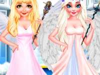 Мир ангелов: примерь божественный образ на принцесс - одевалка