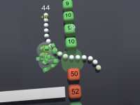 Змей-разрушитель 3D: собирай шарики и обходи красные блоки