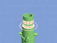 Тапать на зеленой линии, чтобы строить 3D башню – гиперказуальная