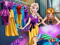Уборка в Ледяном Королевстве: одевалка для принцесс