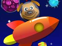 Двигать собаку в космосе, чтобы убегать от планет за звездами - гиперказуальные