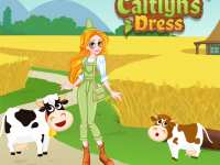 Одевалка Кейтлин на ферме: подбирать одежду, прическу и обувь