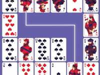 Карточный маджонг: найти две одинаковые масти и соединить