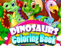 Книжка-раскраска Динозавры: разукрашивать и повторять рисунок