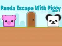 Побег панды и поросенка: двигать игроков к выходу, через преграды - на двоих