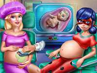 Клиника для будущих мам: осмотри и развлеки Леди Баг и Золушку