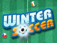 Зимний футбол: прицелься и толкни мяч в ворота соперника - спортивные