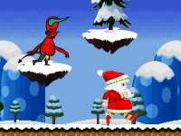 Забег Деда Мороза: прыгай по платформам, собирая подарки