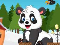 Рождественские приключения панды: беги, обходя препятствия