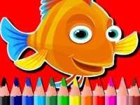 Книжка с раскрасками для детей: Рыбки