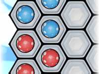 Гексагон: переставлять синие шарики, чтобы перекрашивать красные - головоломка