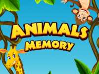Собирать пары карточек с животными по памяти - детская головоломка
