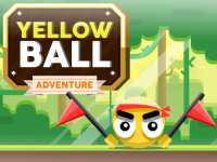 Приключения желтого шарика: обойди ловушки и приди к финишу