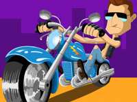 Гонка мотоциклиста: собирай топливо и преодолей трассу