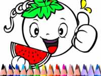 Овощная раскраска для детей